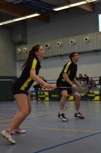 Ramona Schäffer und Matthias Pröstler im Mixed gegen den 1. BV Bamberg.