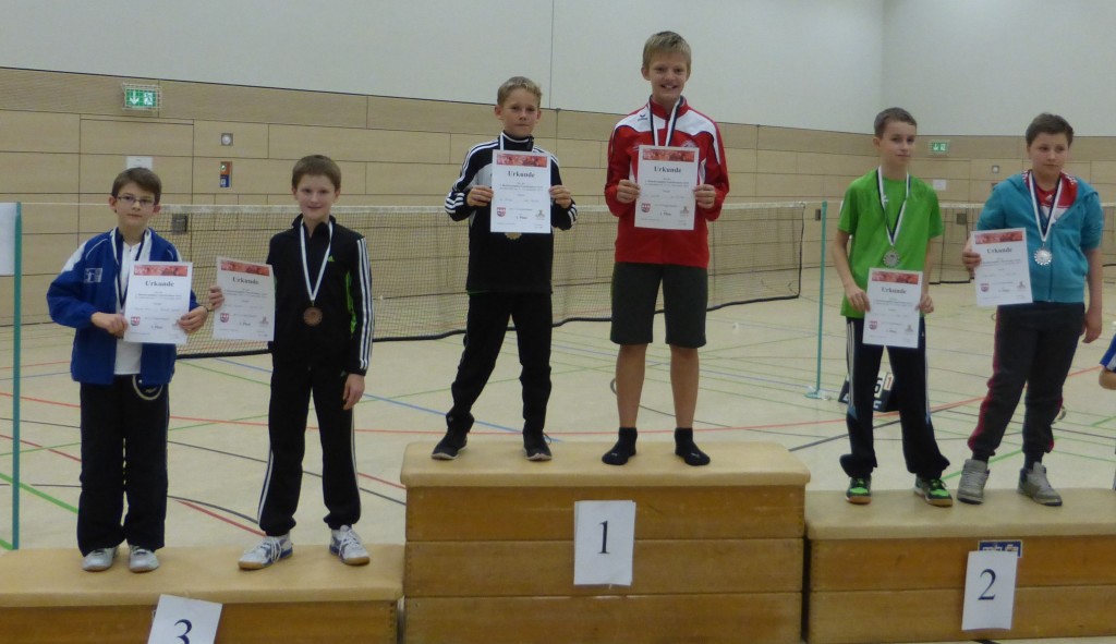 JD U13 Siegerehrung: ganz links Samuel Unz, zweiter von rechts Simon Hoh