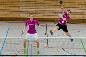 Tim Specht und Matthias Pröstler zeigten im Doppel eine starke Vorstellung. Foto: Bernd Bauer